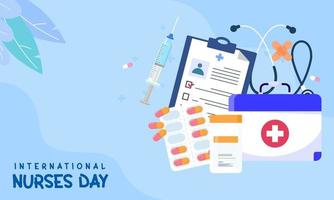 International nurses day background vector