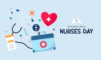 International nurses day background vector