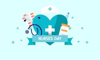 International nurses day background vector