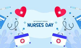 International nurses day background vector