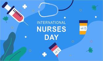 International nurses day background vector