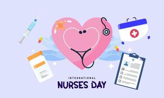 internacional enfermeras día antecedentes vector