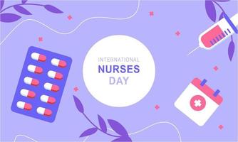 International nurses day background vector