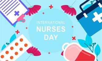 International nurses day background vector