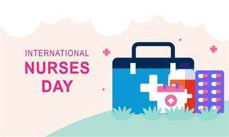 internacional enfermeras día antecedentes vector