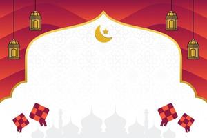 Editable Eid sale banner template. with diamond ornaments, moon, stars, lanterns and the silhouette of a mosque. Design for social media, poster, greeting card,web. Islamic vector illustration