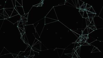 Connected polygons plexus geometric Loop background. scientific or technology presentations and communication concept. Digital science research and medical technology connection video