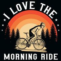 montaña bicicleta montando gráficos camiseta diseño vector