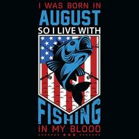 Fishing graphics tshirt design vector