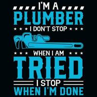 Plumber tshirt design vector