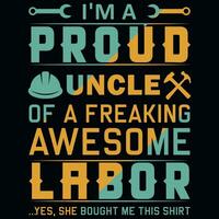 Labor day typography graphics tshirt design vector