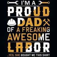 Labor day typography graphics tshirt design vector