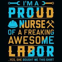 Labor day typography graphics tshirt design vector