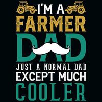 granjero papá camiseta diseño vector