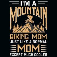 Mountain biking graphics tshirt design vector