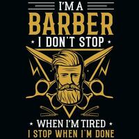 barber tshirt design vector