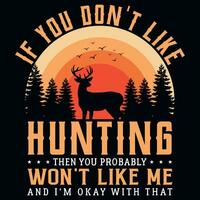 Hunting graphics tshirt design vector