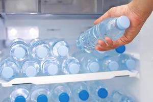 cold drinking water in the refrigerator photo