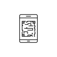 aumentado realidad, tecnología, qr, código vector icono