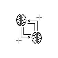 Brainstorming lines vector icon