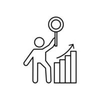 Man search growth vector icon