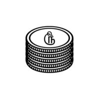 sri lanka moneda símbolo en tamil, sri lanka rupia icono, libras esterlinas signo. vector ilustración
