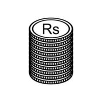 Sri Lanka Currency Symbol in Plural English, Sri Lankan Rupee Icon, LKR Sign. Vector Illustration