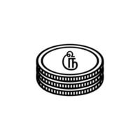 Sri Lanka Currency Symbol in Tamil, Sri Lankan Rupee Icon, LKR Sign. Vector Illustration