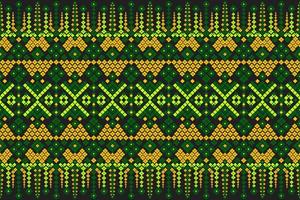 Seamless geometric ethnic asian oriental and tradition pattern design for texture and background. Silk and fabric pattern decoration for carpet, Thai clothing, wrapping and wallpaper vector