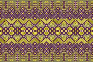 Seamless geometric ethnic asian oriental and tradition pattern design for texture and background. Silk and fabric pattern decoration for carpet, Thai clothing, wrapping and wallpaper vector