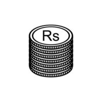 Sri Lanka Currency Symbol in Plural English, Sri Lankan Rupee Icon, LKR Sign. Vector Illustration