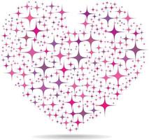 Vector Image Of Heart Shape With Pink Objects