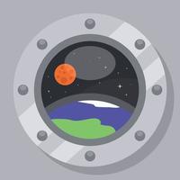 Vector Image Of A Porthole In A Spaceship