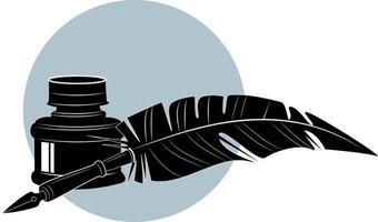 Vector Image Of A Feather Quill And Ink