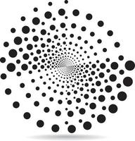 vector imagen de aleatorio negro puntos en un circular forma