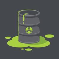 Vector Image Of Toxic Waste Spilled From A Barrel