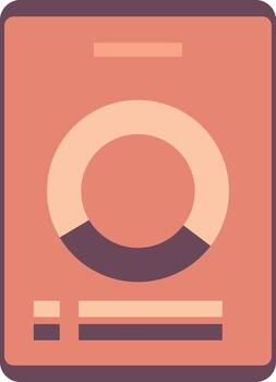 Vector Image Of A Computer Tablet With Charts On The Screen