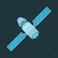 Vector Graphics Of A Satellite In Space