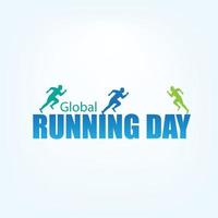 Vector Illustration. World Running Day. Simple and Elegant Design