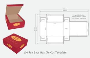 Die Cut Box Template Cardboard box Design vector