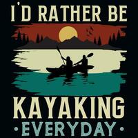 Kayaking graphics tshirt design vector