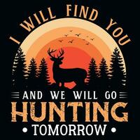 Hunting graphics tshirt design vector