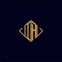 IR initial monogram square logo design ideas vector