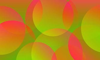 Green gradient abstract circles dynamic background vector