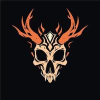 Shamans Skull Mask Vector Logo