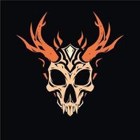 Shamans Skull Mask Vector Logo