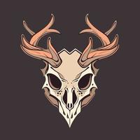 Shamans Skull Mask Vector Logo