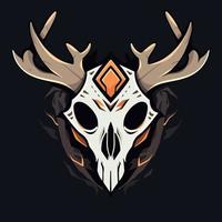 Shamans Skull Mask Vector Logo