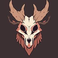 Shamans Skull Mask Vector Logo