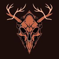 Shamans Skull Mask Vector Logo